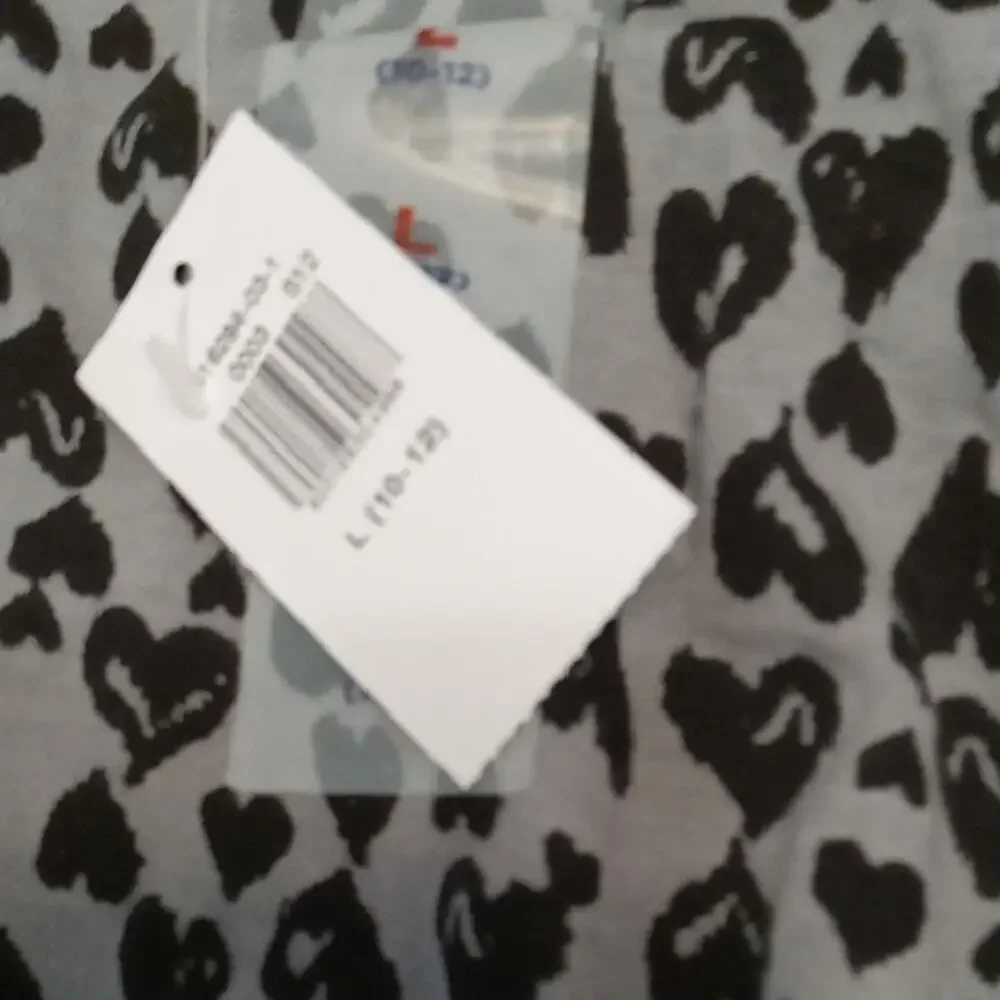 NWT Old Navy Girl's Size Large Stylish Black and Gray Leopard Print   Top